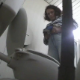 A genuine, voyeur video of a mother who shits into a toilet at a public restroom and tells her child (in a foreign language) "Yes, mommy is going doo doo". Plenty of great farting & grunting sounds and a plop in the toilet.